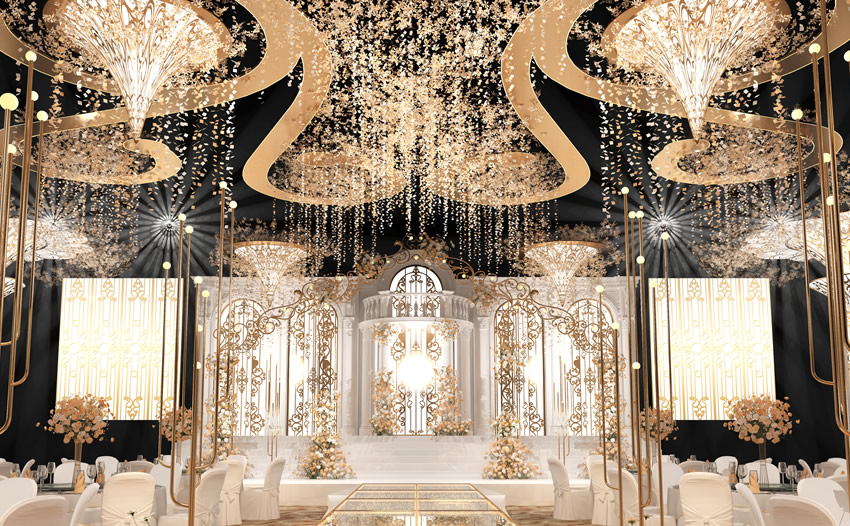 南浔花木兰喜事汇金色大厅效果展示